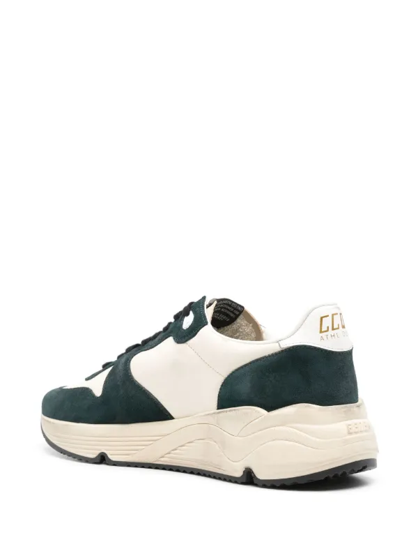 スニーカー GOLDEN GOOSE Men Sneakers GMF00126 F00757635933 GREEN Golden Goose Men Running Sole Sneakers Green White NIB Auth