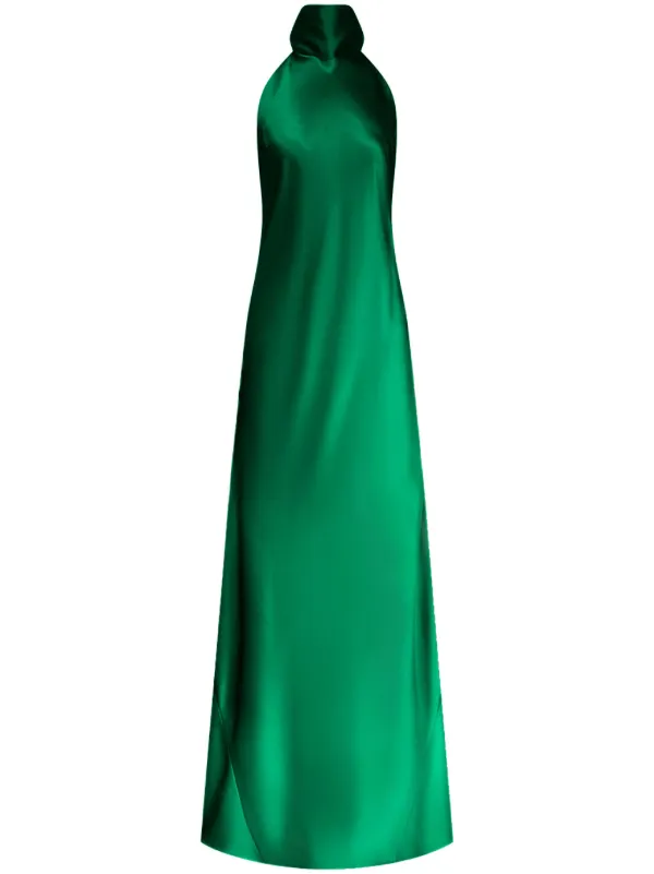 slim fit dress slacks Galvan London Pandora Dress In lime