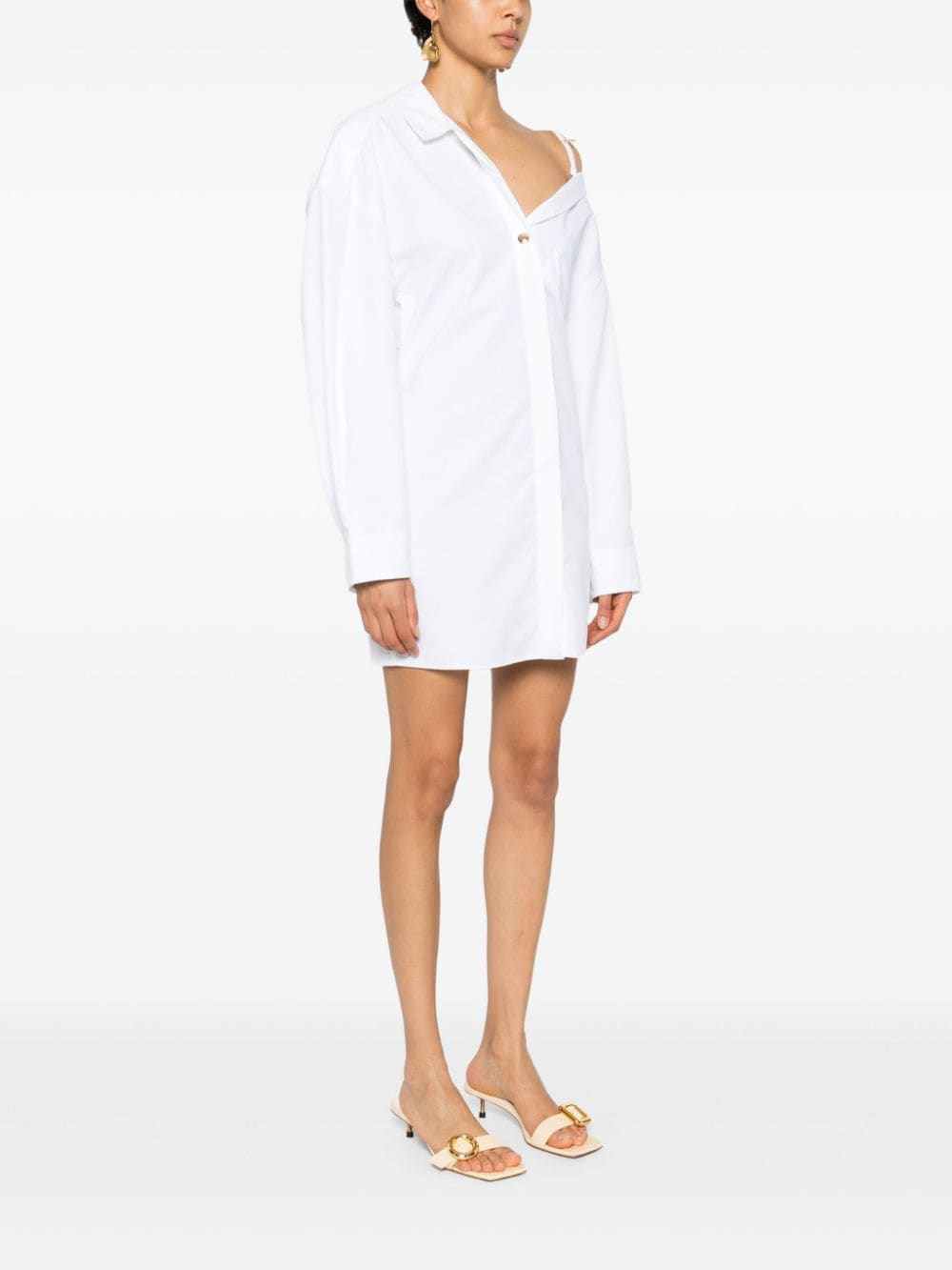 Shop Jacquemus La Mini Robe Mini Dress In White