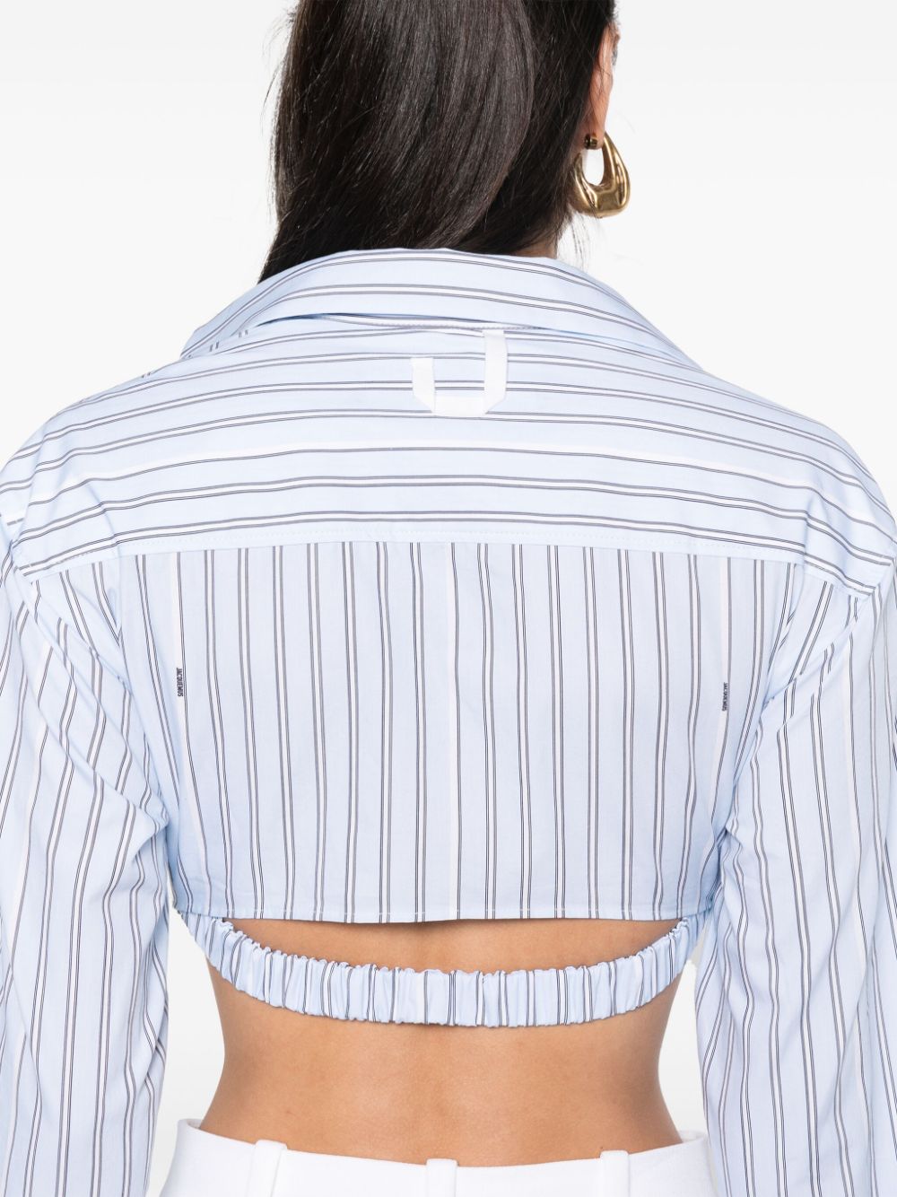 Shop Jacquemus La Chemise Bahia Courte Shirt In Blue