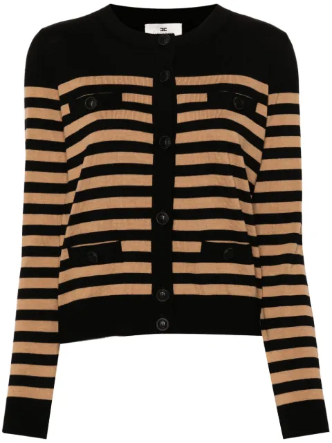 Elisabetta Franchi striped wool cardigan