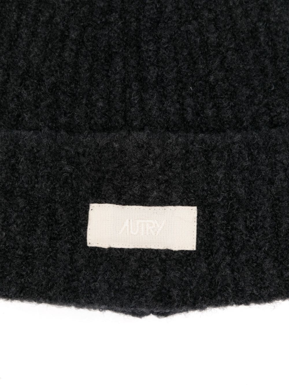 Shop Autry Logo-patch Beanie Hat In Grey