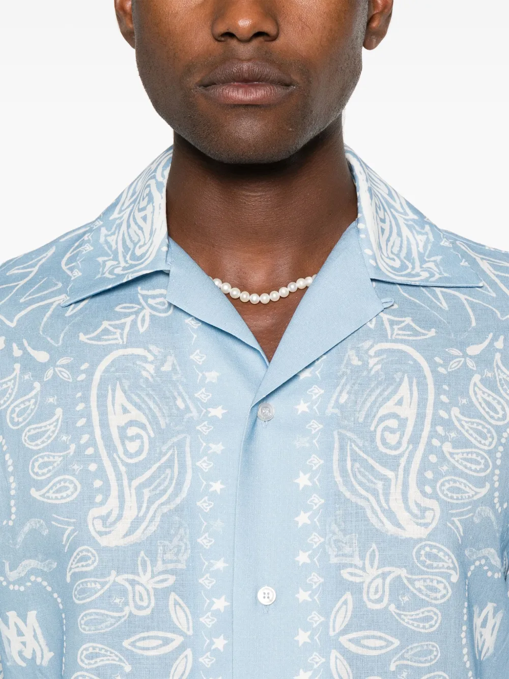 AMIRI Bandana waterverf overhemd Blauw