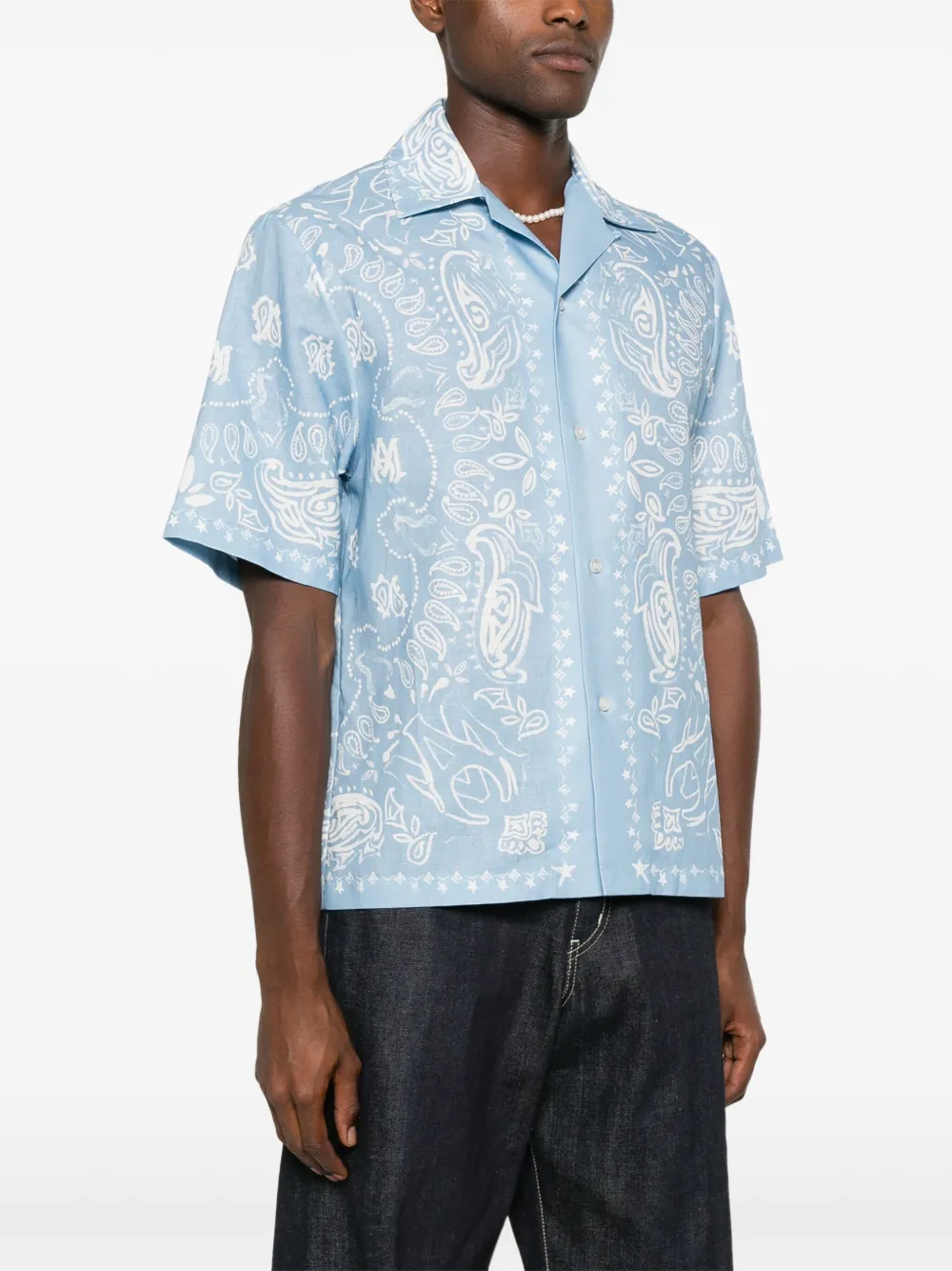 AMIRI Bandana waterverf overhemd Blauw