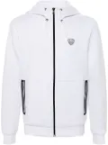 Ea7 Emporio Armani rubberised logo hoodie - White