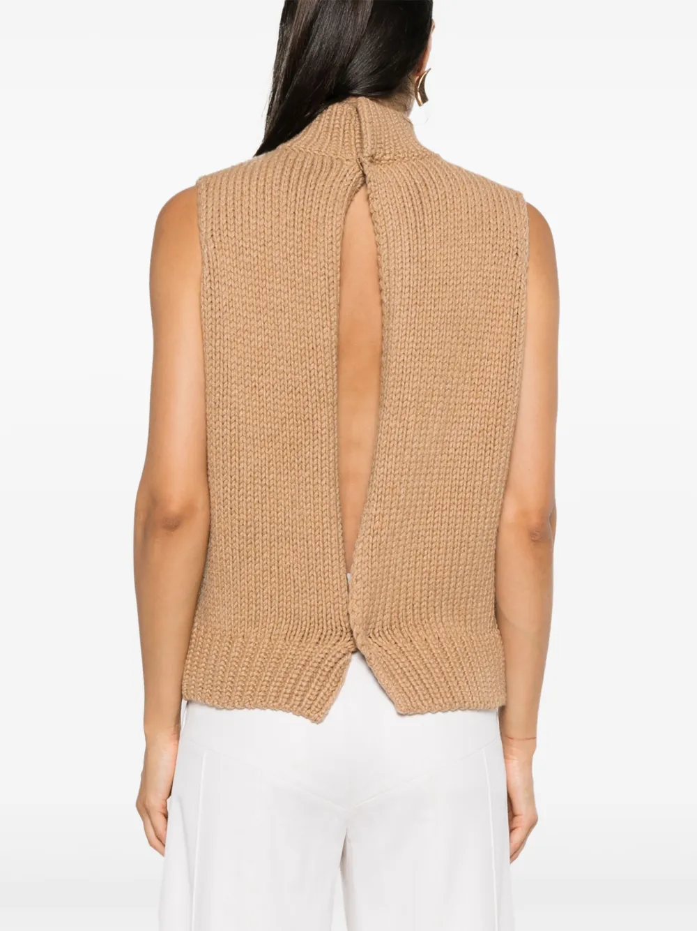 Fabiana Filippi Uitgesneden top Beige