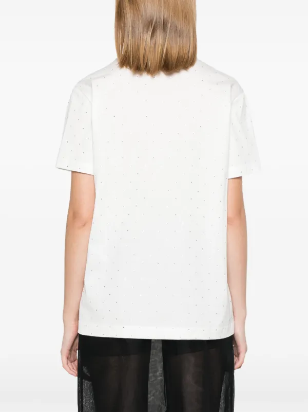 FABIANA FILIPPI コットンジャージー Tシャツ スパンコール付き FABIANA FILIPPI コットンジャージー Tシャツ スパンコール付き