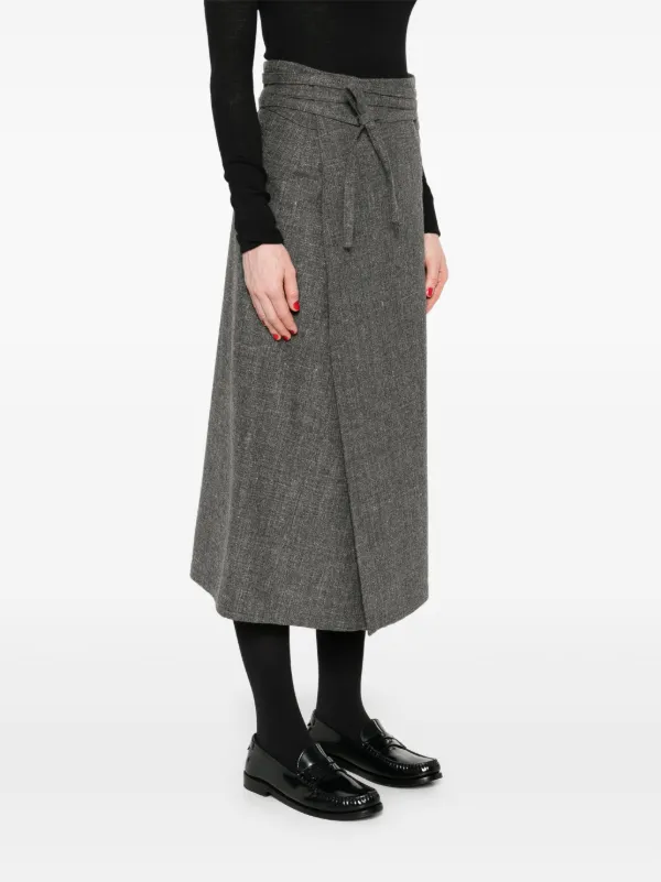 Fabiana Filippi Belted Midi Skirt | Grey | FARFETCH