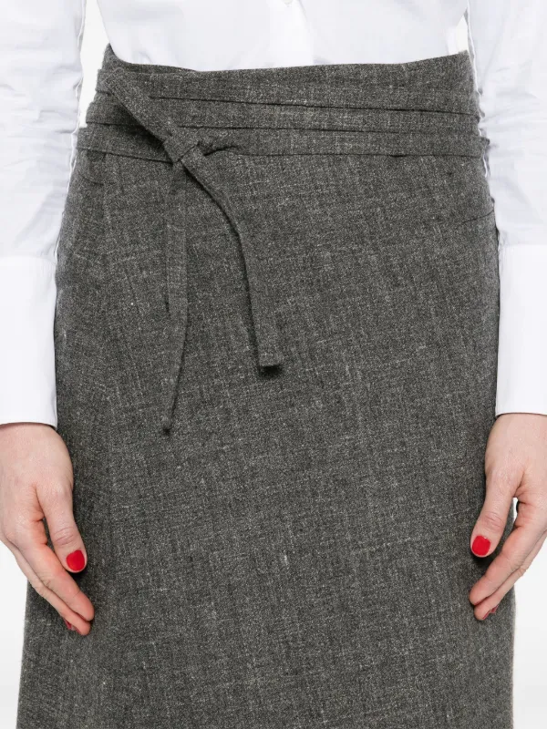 【関送込】FABIANA FILIPPI◆MIDI SKIRT Fabiana Filippi Belted Midi Skirt | Grey | FARFETCH