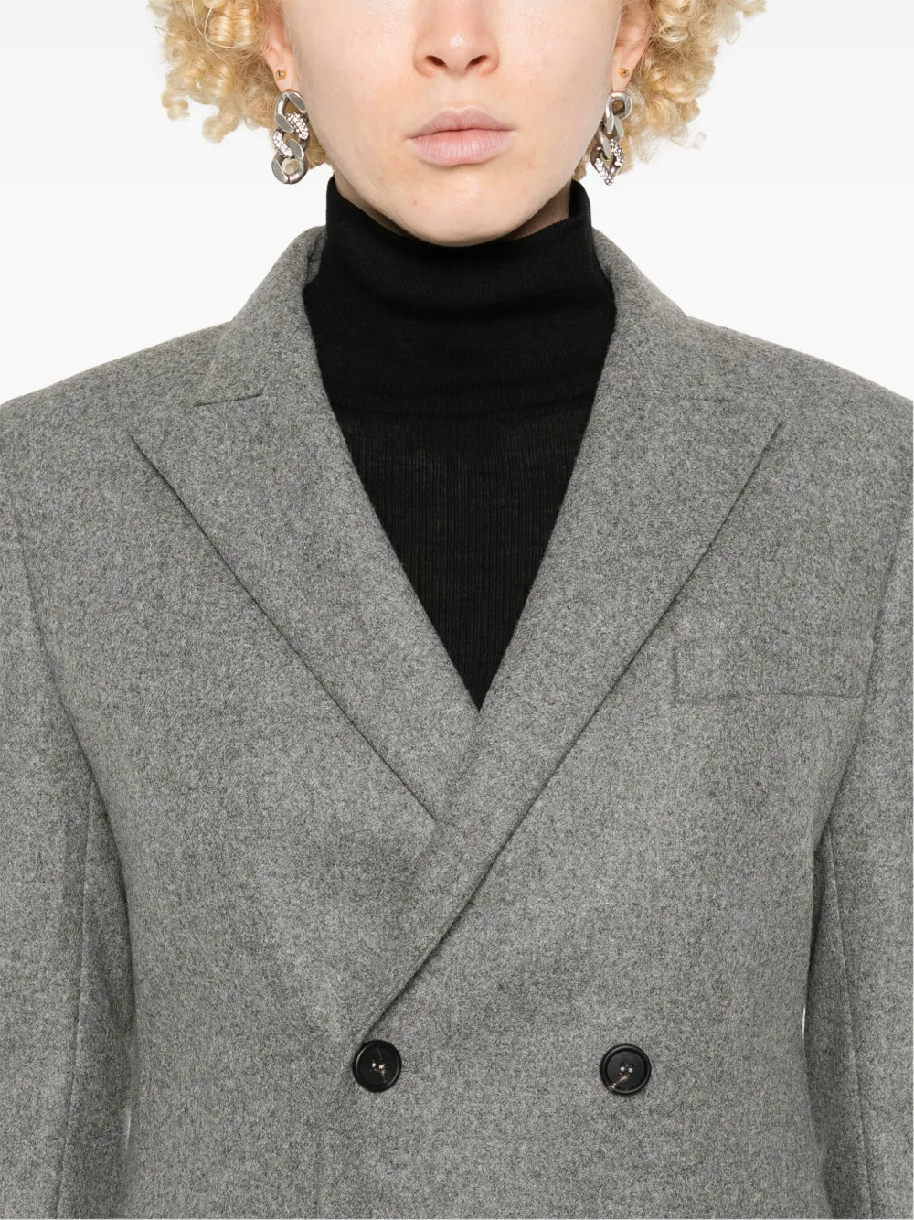Fabiana Filippi Blazer met dubbele rij knopen Grijs