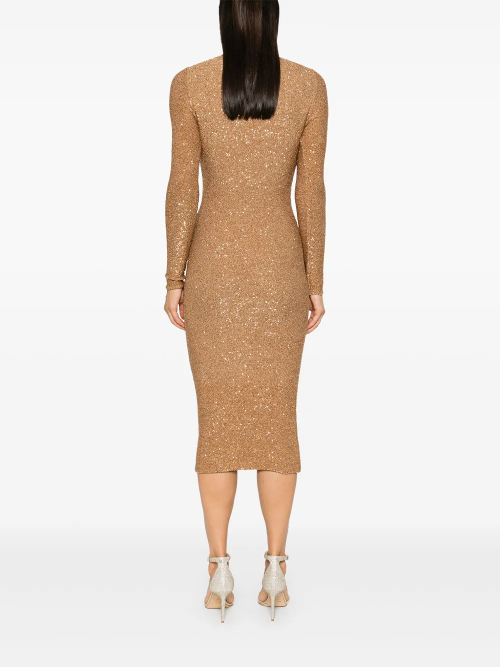 Fabiana Filippi Jurk met pailletten Beige