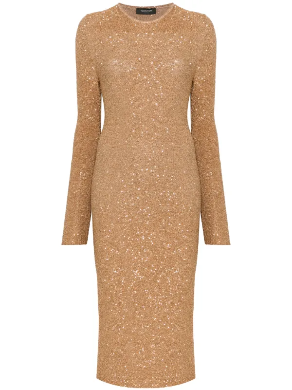 Fabiana Filippi Sequined Midi Dress | Neutrals