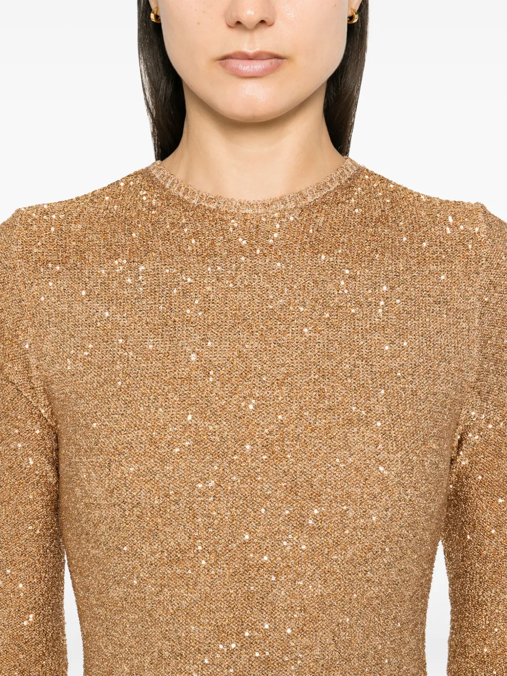 Fabiana Filippi Jurk met pailletten Beige