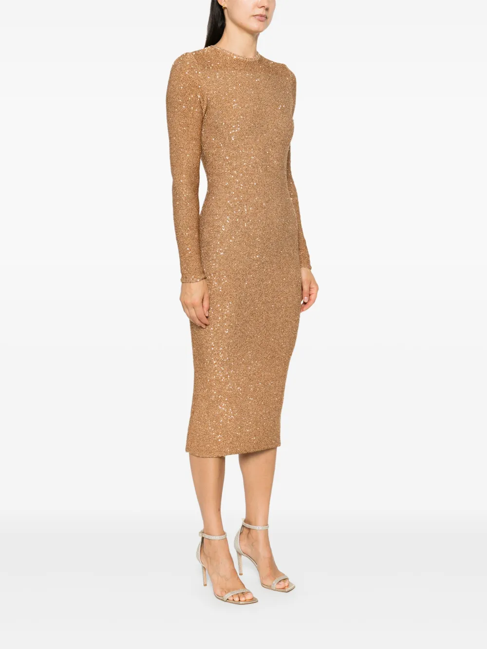 Fabiana Filippi Jurk met pailletten Beige
