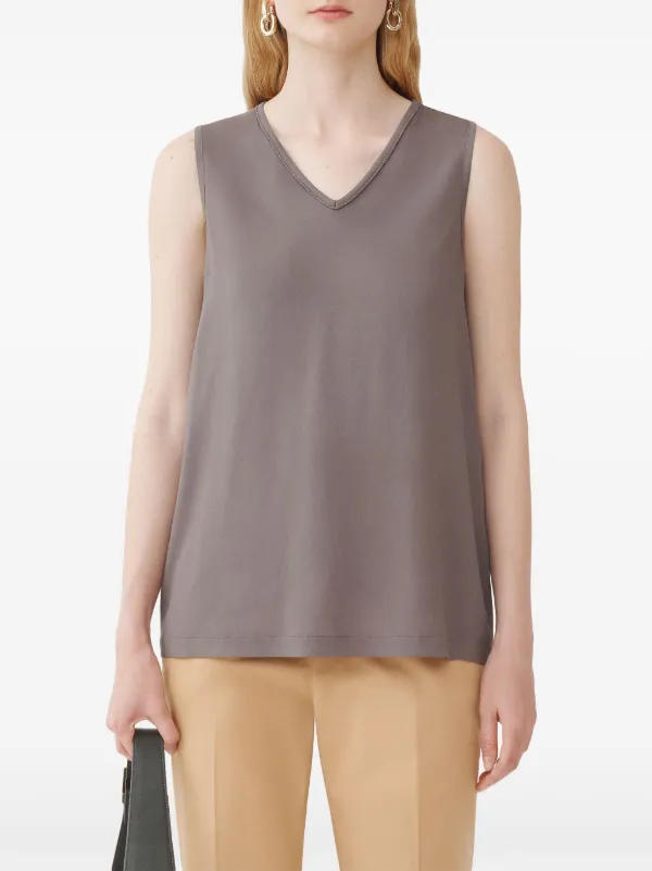【★完売必至★】fabiana filippi ☆ ストレッチサブレトップ Fabiana Filippi Sablé トップ | グレー | FARFETCH JP