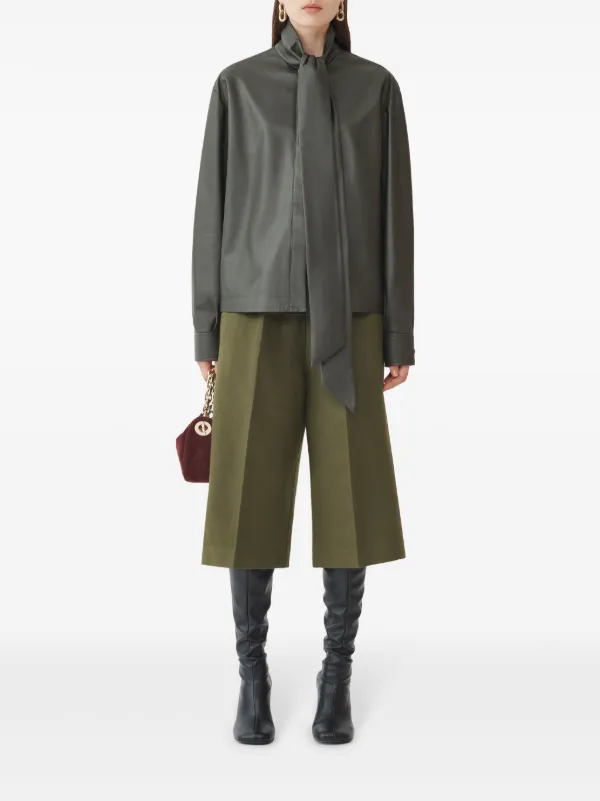 FABIANAFILIPPIリボン付き シルク長袖ブラウス Fabiana Filippi リボンディテール シャツ | グリーン | FARFETCH JP