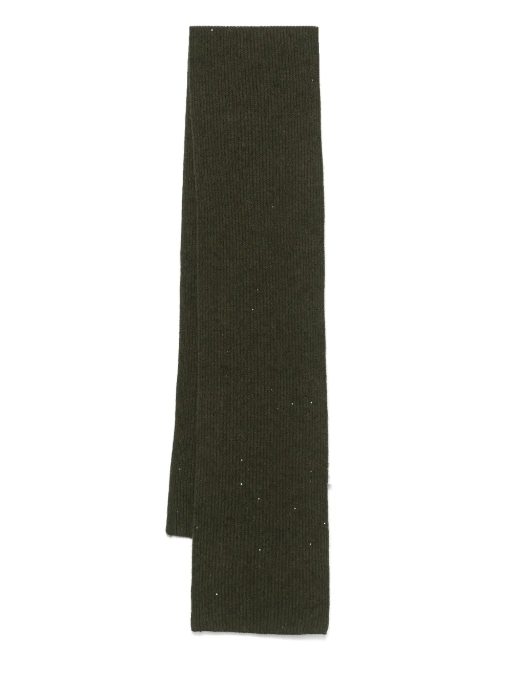 Fabiana Filippi Sequin Ribbed Scarf In Green