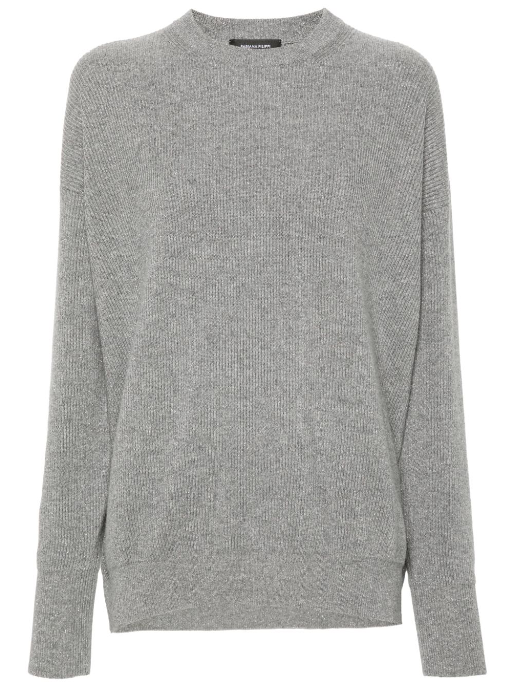 Shop Fabiana Filippi Platinum Sweater In Grey