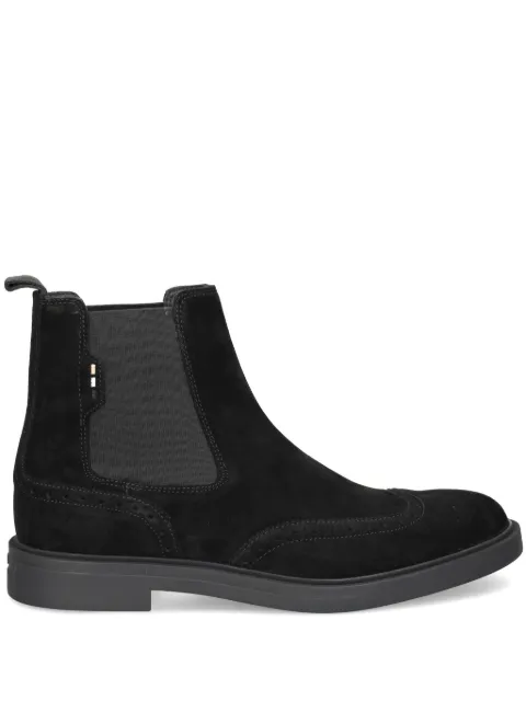 BOSS brogue-detail suede Chelsea boots
