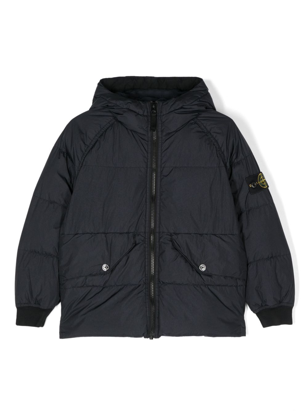 Stone Island Junior Kids' Compass-badge Padded Jacket In Blue