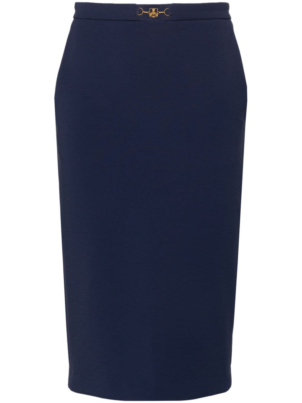 logo-plaque pencil midi skirt