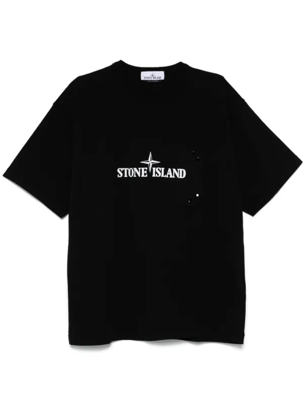 Stone Island ロゴ Tシャツ | ブラック | FARFETCH JP