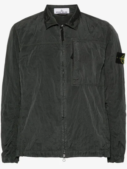 Stone Island Compass-patch shirt jacket