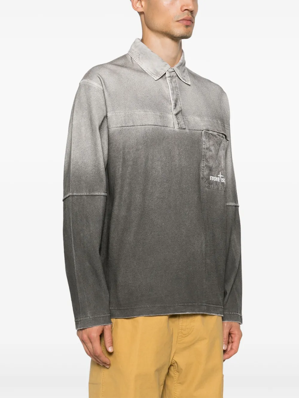 Stone Island Poloshirt met Compass-logoprint Grijs