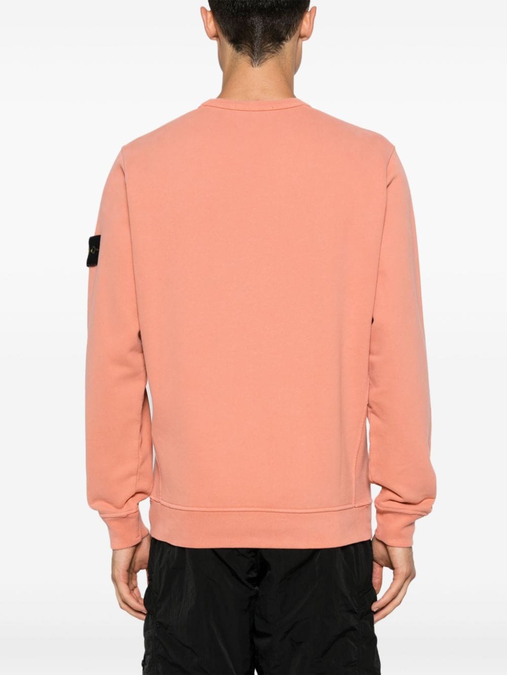 Shop Stone Island Compass-patch Sweatshirt In Pink