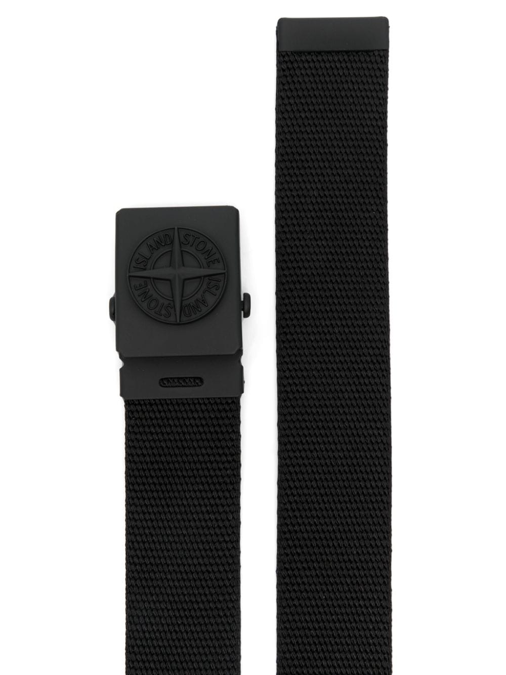 Stone Island Junior Riem met Compass-gesp - Zwart