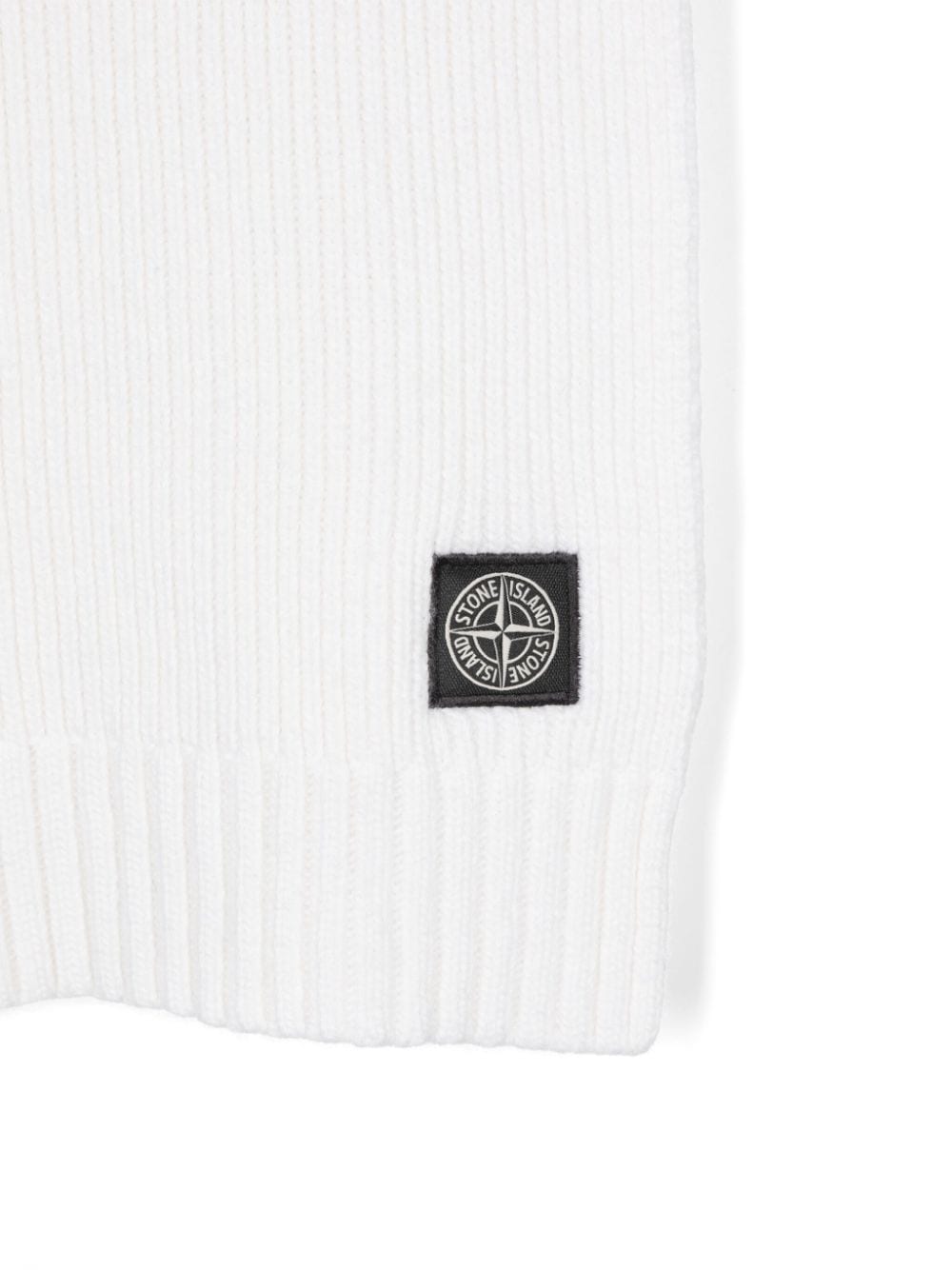 Stone Island Junior Sjaal met Compass-logopatch - Wit