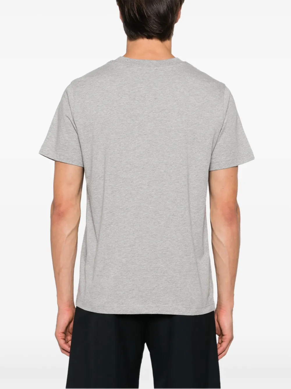 Apc Logo-embroidered T-shirt In Grey