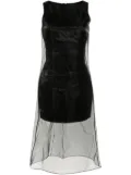 Theory overlay midi dress - Black