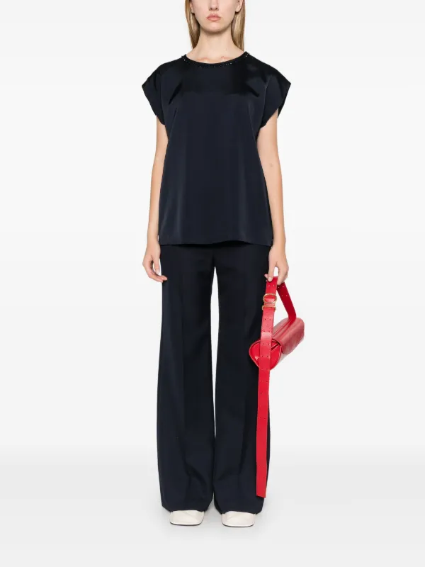 Fabiana Filippi ビーズディテール ブラウス | ブルー | FARFETCH JP