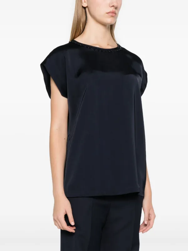 Fabiana Filippi ビーズディテール ブラウス | ブルー | FARFETCH JP
