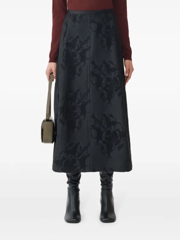 Fabiana Filippi ジャカード スカート | ブラック | FARFETCH JP