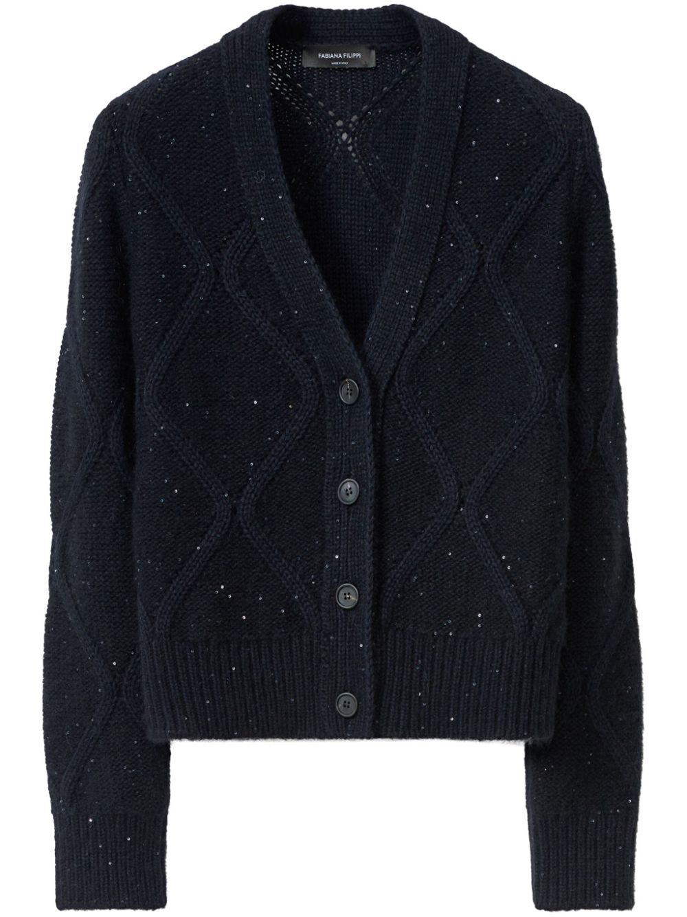 Fabiana Filippi sequin-embellished cardigan - Black