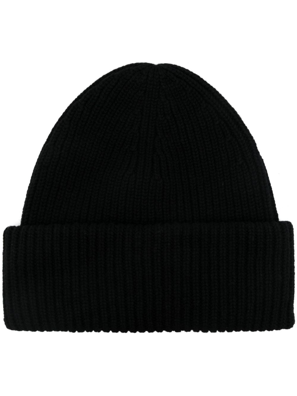 Shop Fabiana Filippi Knit Beanie In Black