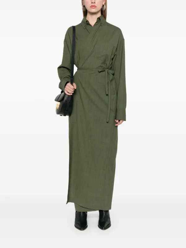 パーティードレス FABIANA FILIPPI ABD275F643L385_5146 Dresses Long dress Fabiana Filippi Wrap Maxi Dress | Green | FARFETCH