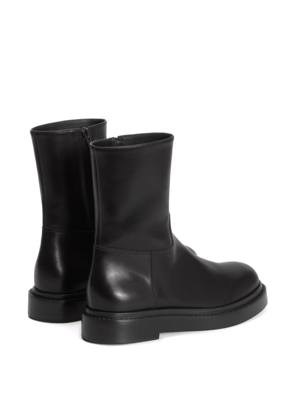 Shop Fabiana Filippi Leather Boots In Black