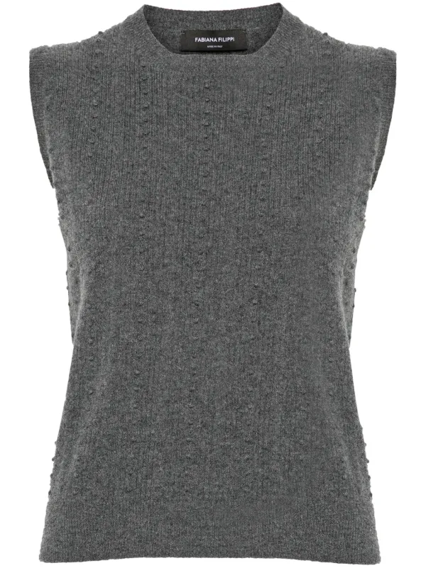 ベスト・ジレ FABIANA FILIPPI FW25 Tricot wool vest (CTD215F262L570 VR3) Fabiana Filippi: Gray Vests now up to −44% | Stylight