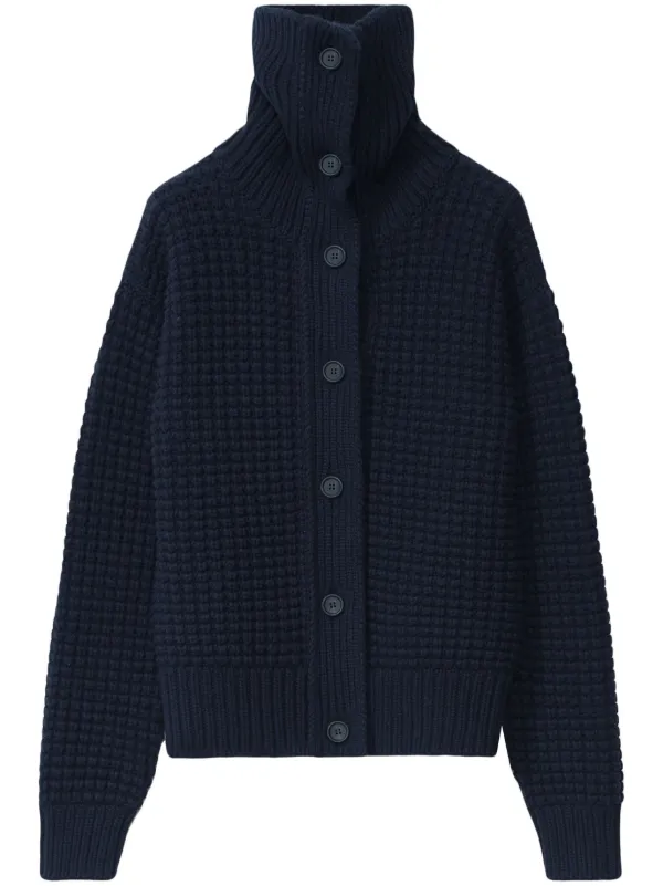 Fabiana Filippi waffle-knit Cardigan | Blue | FARFETCH IN