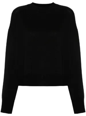 気まぐれsale!!美品【BOUTIQUE MOSCHINO】パール付き黒ニット Boutique Moschino Relaxed crew-neck Jumper | Black | FARFETCH JO