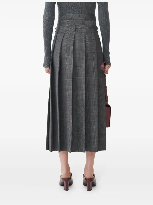 Fabiana Filippi Glen Plaid Skirt | Grey | FARFETCH