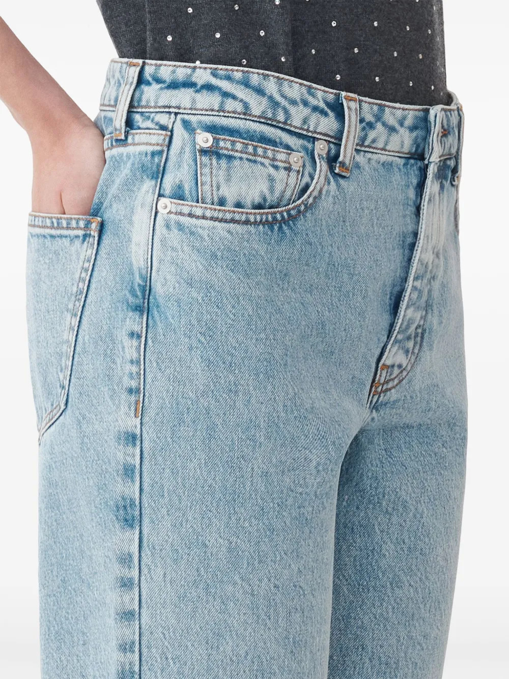 Shop Fabiana Filippi Straight-leg Jeans In 蓝色
