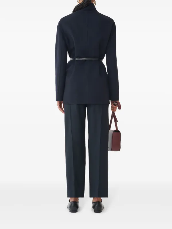 Fabiana Filippi Belted Jacket | Blue | FARFETCH