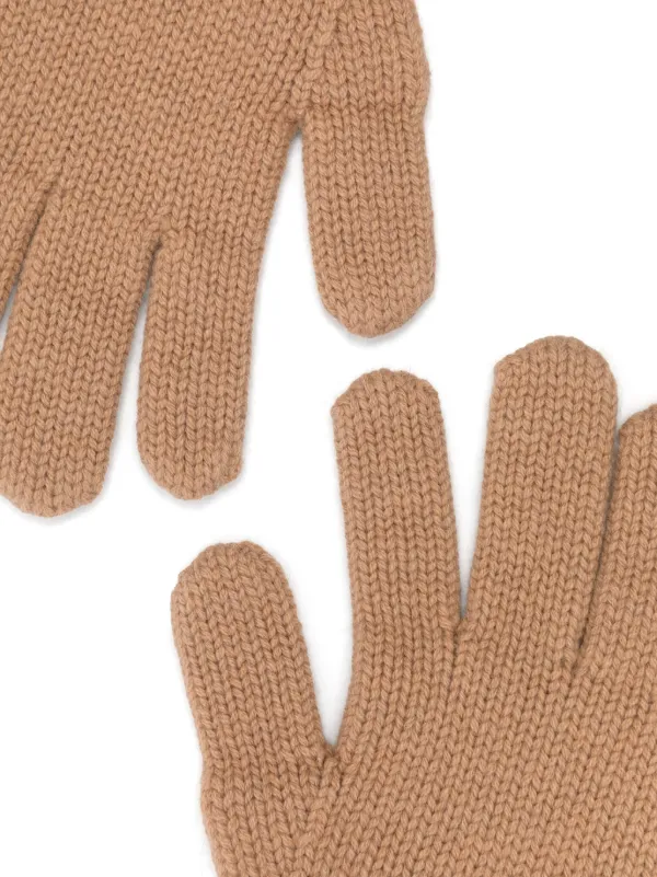 Fabiana Filippi ribbed-knit Gloves | Brown | FARFETCH CA