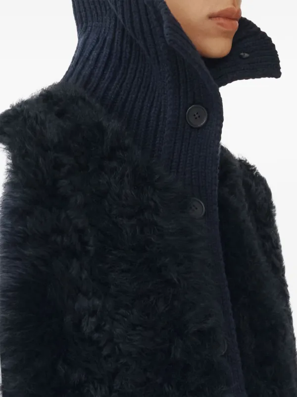 Fabiana Filippi shearling-panelled Vest | Blue | FARFETCH