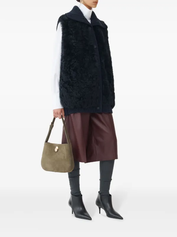 FABIANA FILIPPI ノースリーブジレ グレー Fabiana Filippi shearling-panelled Vest | Blue | FARFETCH