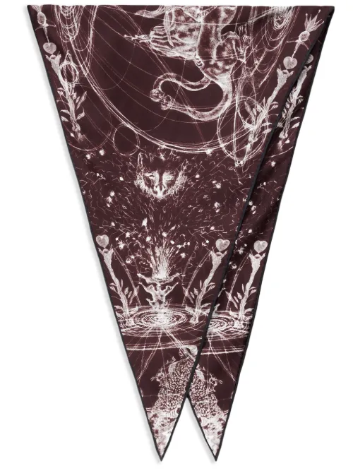 Foulard en soie à imprimé graphique - Fabiana Filippi - Modalova